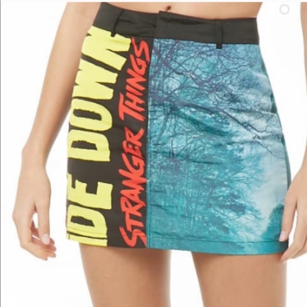 Nwot Stranger Things The Upside Down Novelty Skirt - image 1